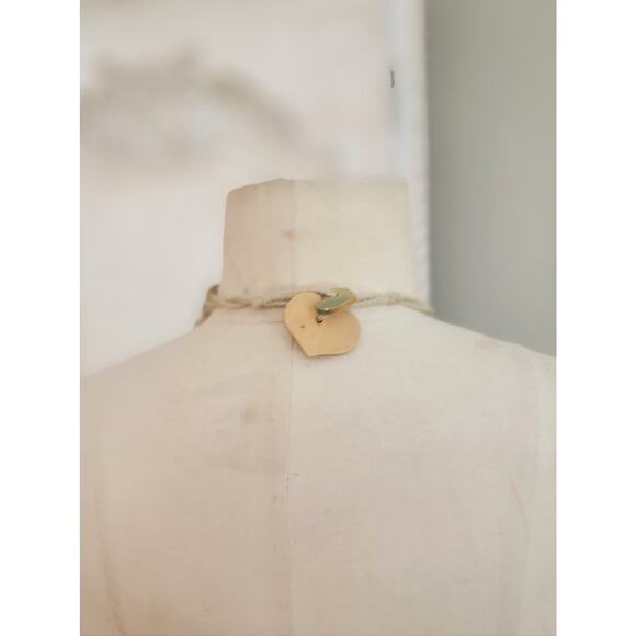 Handmade Wooden Heart Necklace Boho Chic Festival Hippie Inspired Stackable - Picture 4 of 6